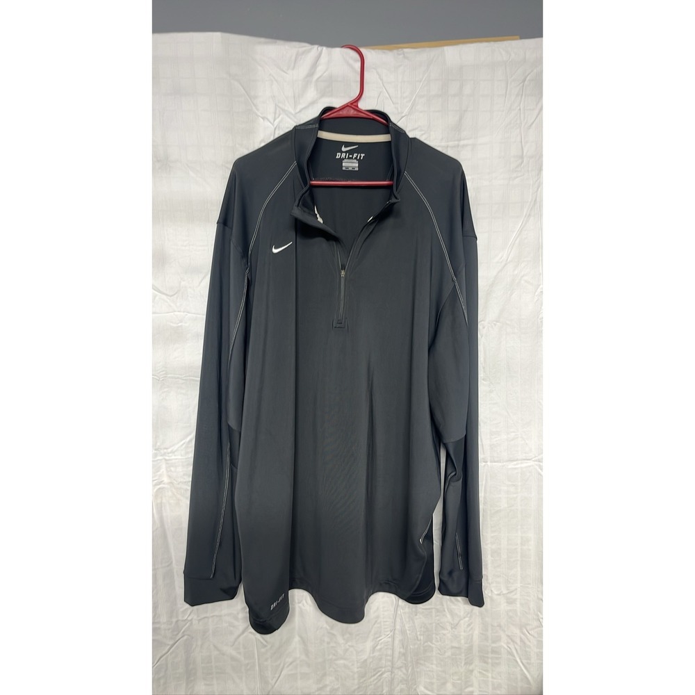 Nike Dri-FIT Pullover Mens Large Black 1/4 Zip Long Sleeve Running Shirt 3XL